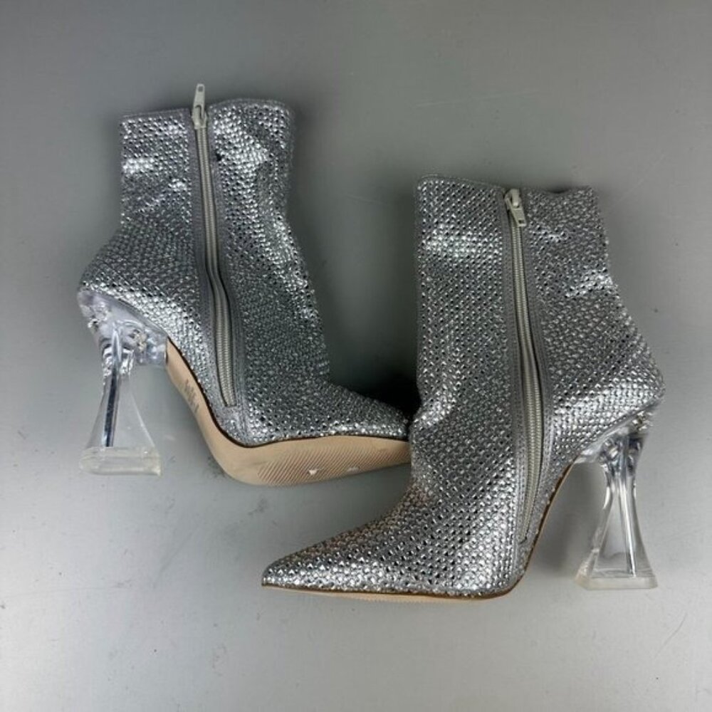Steve Madden Vivy Boots In Silver View 4